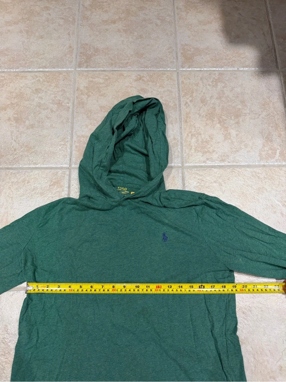 Polo Ralph Lauren Men's Green Heather Solid Jersey Hooded T-Shirt